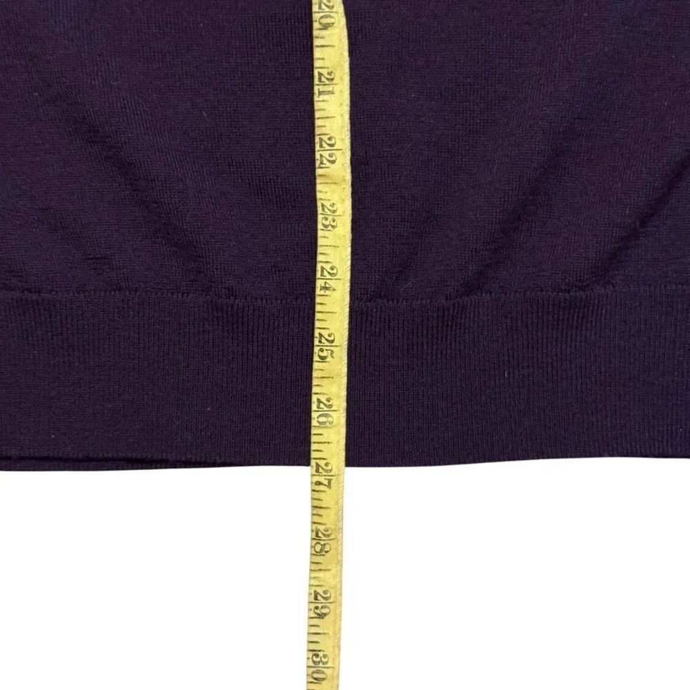 Banana Republic Italian Merino Wool Yarn by Baruffa Purple Sweater Size Large